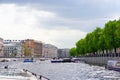 1.07.2021 Russia St. Petersburg. Building architecture. View of the Moika River