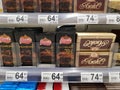 Chocolate Russia on the shelves of a supermarket