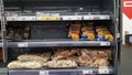 Empty shelves in a supermarket during the coronavirus pandemic Royalty Free Stock Photo