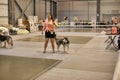 Exhibitors showing their pets during International Dog Show