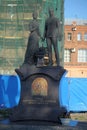 Holy Royal Passion-bearers Monument to Emperor Nicholas II and Empress Alexandra Feodorovna in the courtyard of the Church of the