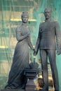 Holy Royal Passion-bearers Monument to Emperor Nicholas II and Empress Alexandra Feodorovna in the courtyard of the Church of the