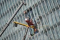 Russia, St. Petersburg, 23 July 2021: Skyscraper construction Lakhta for the oil company Gazprom, a facade glazing