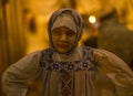 Russia, St. Petersburg - March 10, 2023: Figurine of an old woman in a souvenir shop