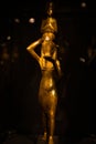 Russia, St. Petersburg - March 10, 2023: Golden figurine of Ancient Egypt