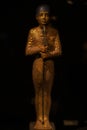 Russia, St. Petersburg - March 10, 2023: Golden figurine of Ancient Egypt