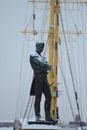 Russia, St. Petersburg, a monument to Kruzenshtern