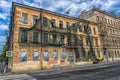 Renovated house on capital repairs, tightened with building mesh