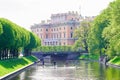 1.07.2021 Russia St. Petersburg rivers and canals in summer Royalty Free Stock Photo