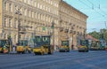Russia, St. Petersburg, summer street, road repair, yellow asphalt rollers, cars for road repair, asphalt laying