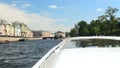 Russia St. Petersburg under bridges on the River