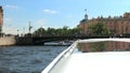 Russia St. Petersburg under bridges on the river