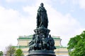 07.01.2021 Russia St. Petersburg. View of Monument to Catherine the Great