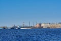 Russia, St. Petersburg, view of the Palace Bridge on the Neva