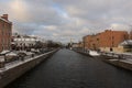 Russia, St. Petersburg, winter on the Kryukov Canal