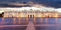 Russia - St. Petersburg, Winter Palace - Hermitage at night, nobody Royalty Free Stock Photo