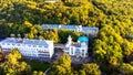 the main entrance to the resort park and the house of cultures of the city of Zheleznovodsk