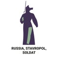 Russia, Stavropol, Soldat travel landmark vector illustration