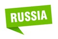 Russia sticker. Russia signpost pointer sign.