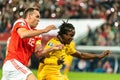Russia striker Artem Dzyuba and Belgium centre-back Dedryck Boyata