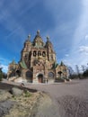 Russia, suburb of Saint Petersburg, the St. Peter and Paul Church. Royalty Free Stock Photo