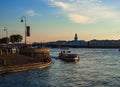 Russia. Summer.Saint-Petersburg. Neva river Boating. Stroll.Tourists. Historic centre.