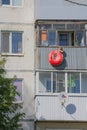 Russia, Syktyvkar, Komi Republic, expressive architecture of the city close-up, modern houses and old buildings, the contrast of t