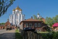 Russia, Syktyvkar, Komi Republic, St. Stephen`s Cathedral a bright sunny summer day, a picturesque view, life in an original small