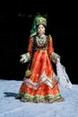 Russia, Tatarstan. Female national festive Tatar suit.