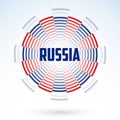 Russia theme circular geometric design