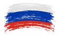 Russia torn flag in grunge brush stroke, vector Royalty Free Stock Photo