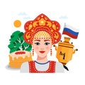 Russian Girl Travel Composition