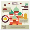 russia travel infographic. Vector illustration decorative design