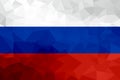 Russia polygonal flag. Mosaic modern background. Geometric design Royalty Free Stock Photo