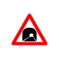 Russia tunnel ahead road sign