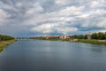 Volga river in summer evening