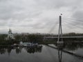 Russia. Tyumen. The Tura river. The bridge of love.rs