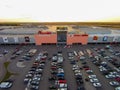 Russia, Ufa. 09 2014. Aerial view of big shops Royalty Free Stock Photo