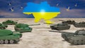 Russia-Ukraine tensions escalate about the NATOÃ¢â¬â¢s expansion, 3D rendering Royalty Free Stock Photo