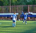 Russia, Ulyanovsk, June 7, 2021. Men's open-air football training