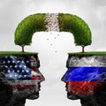 Russia United States Relations Problem Royalty Free Stock Photo