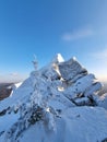 Russia, Ural Mountains, winter, white snow