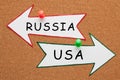 RUSSIA USA Concept Royalty Free Stock Photo