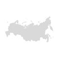 Russia vector map, country flat silhouette border. Russia digital map eurasia.