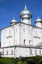 Russia, Veliky Novgorod, May 2018. Orthodox church in an old women`s monastery. Royalty Free Stock Photo