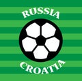 Russia Versus Croatia Soccer Match Design