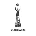 Russia, Vladikavkaz travel landmark vector illustration
