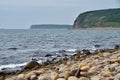 Russia, Vladivostok, Bay of Akhlestyshev on Russkiy island in July