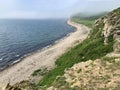 Russia, Vladivostok, Bay of Akhlestyshev on Russkiy island in summer day