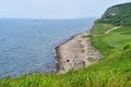 Russia, Vladivostok, Bay of Akhlestyshev on Russkiy island in summer day